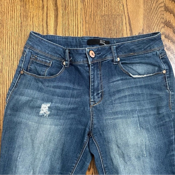 1822 Denim Adrianna Style Women's Blue Jeans Frayed Size 6 - Picture 2 of 11